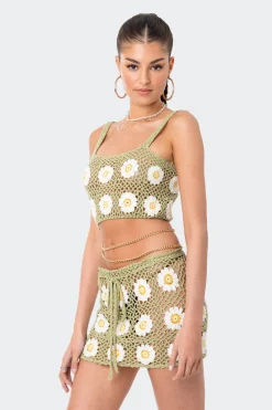 Daisy Crochet Crop Top