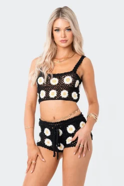 Daisy Crochet Crop Top