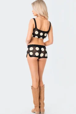 Daisy Crochet Crop Top