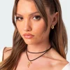 Dangly Bow Cord Necklace