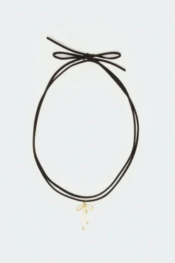 Dangly Bow Cord Necklace