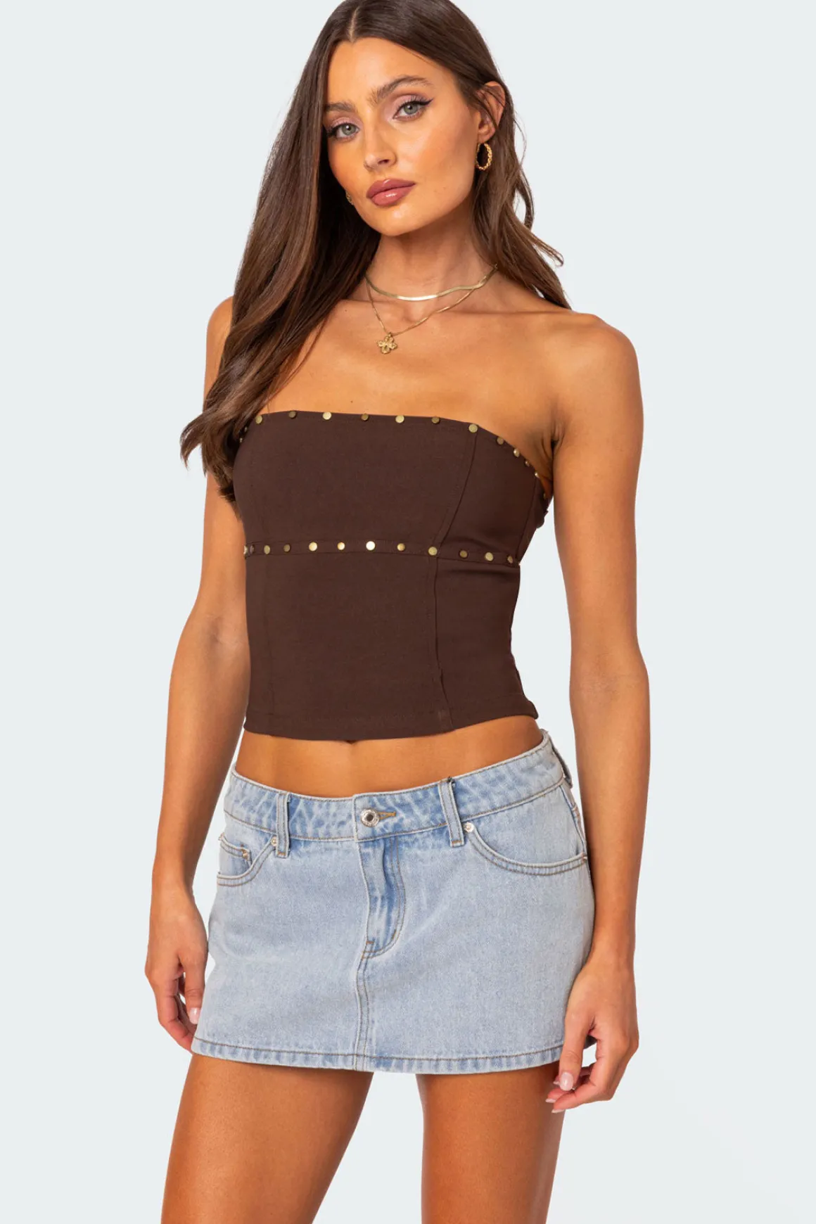 Darcy Studded Lace Up Corset