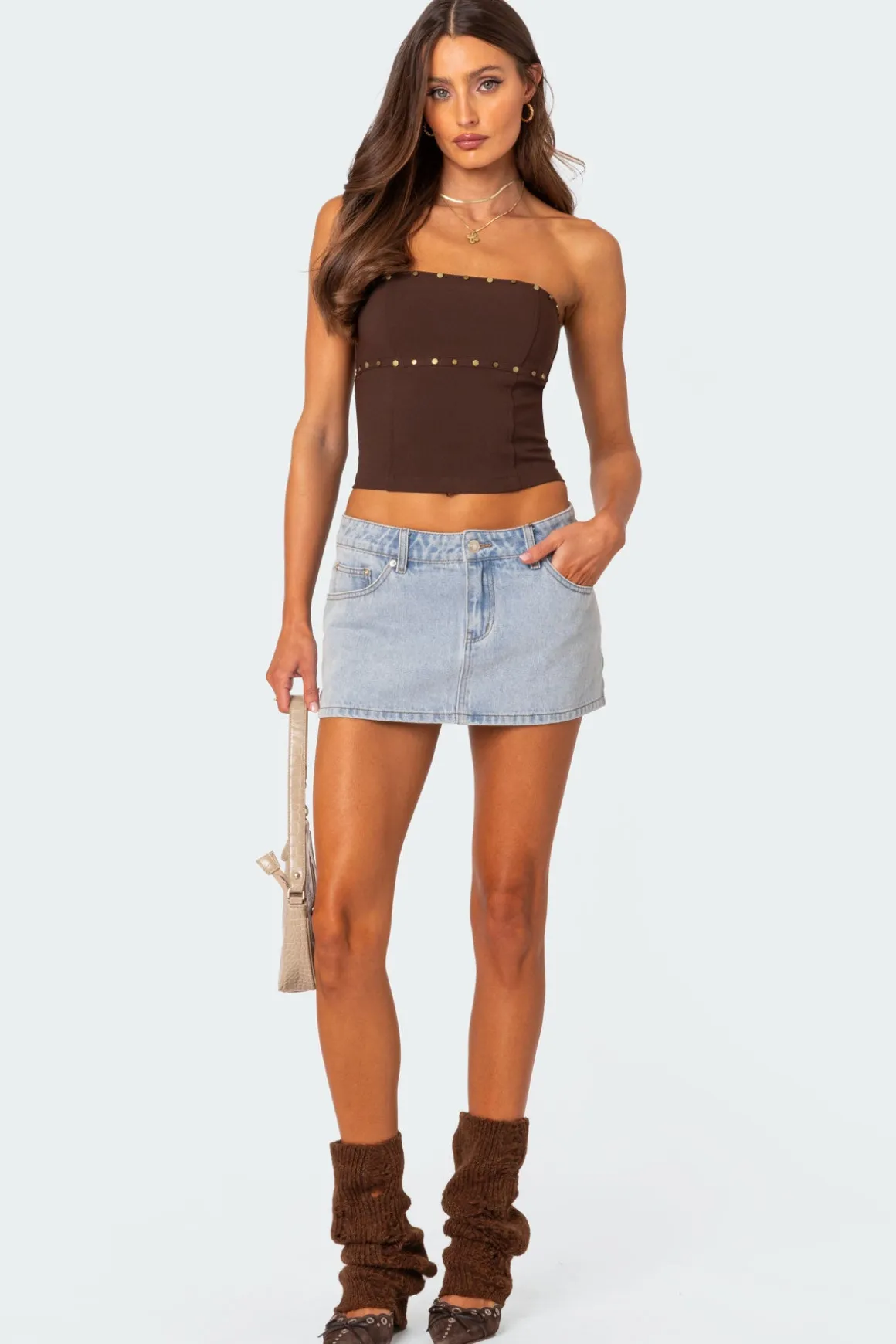 Darcy Studded Lace Up Corset