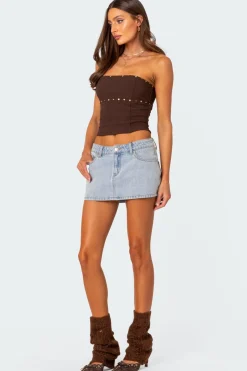 Darcy Studded Lace Up Corset