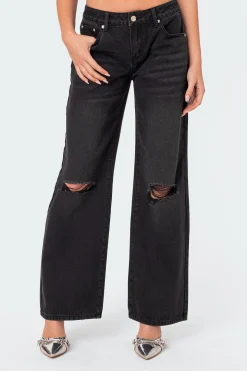 Debbie Distressed Low Rise Jeans