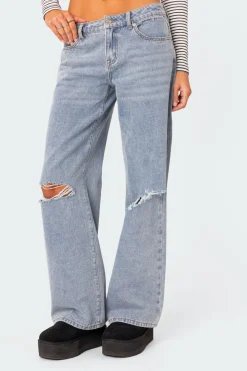 Debbie Distressed Low Rise Jeans