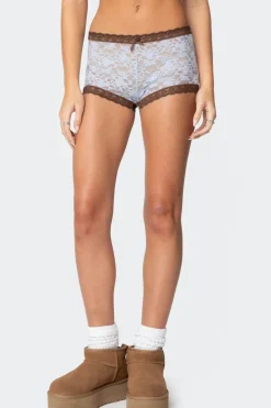 Dee Sheer Lace Micro Shorts