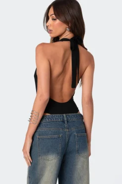 Deep V Backless Bodysuit