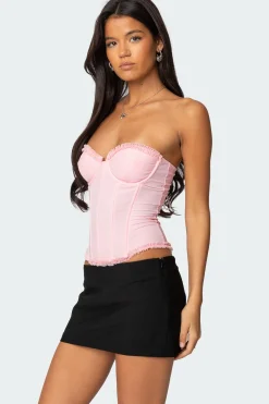 Deirdre Mesh Lace Up Corset