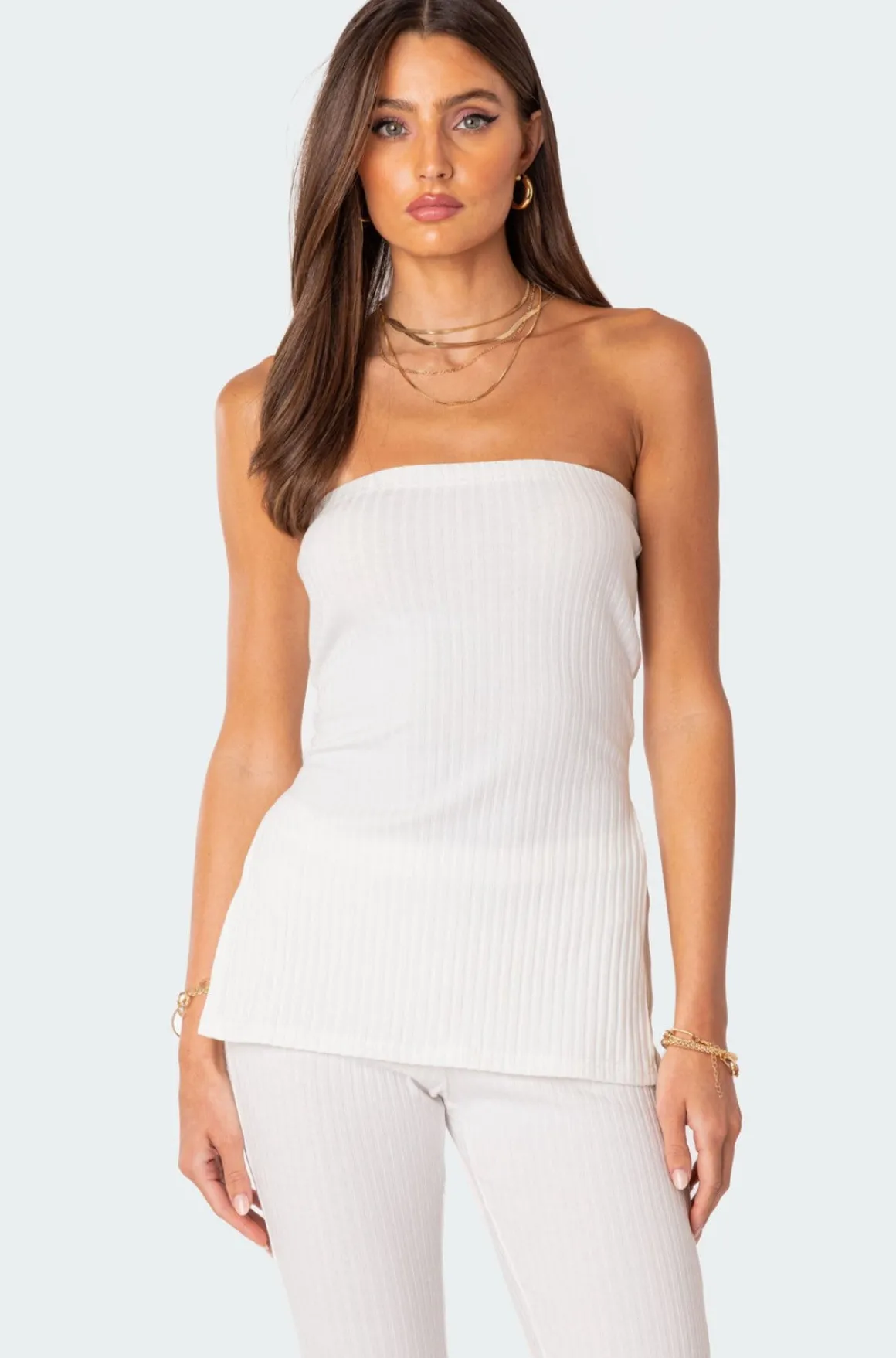 Dekota Slit Ribbed Top