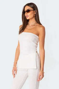 Dekota Slit Ribbed Top