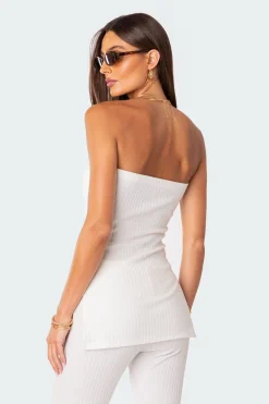 Dekota Slit Ribbed Top