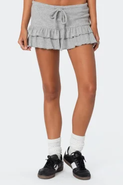 Delia Ruffled Terry Mini Skort