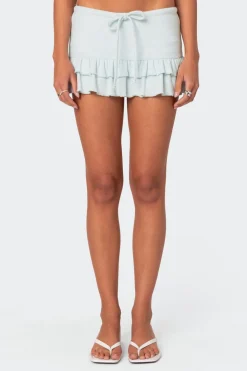 Delia Ruffled Terry Mini Skort