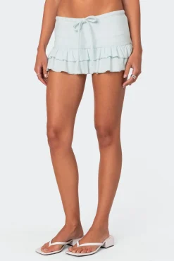Delia Ruffled Terry Mini Skort