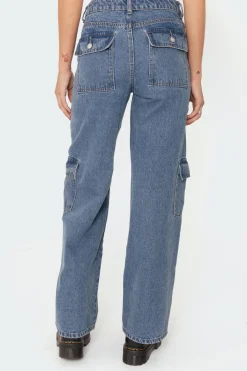 Deliah Low-Rise Cargo Jeans