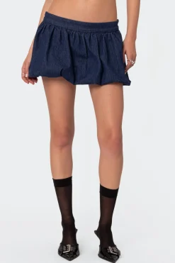 Denim Bubble Micro Skort