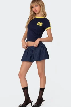Denim Bubble Micro Skort