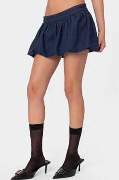Denim Bubble Micro Skort
