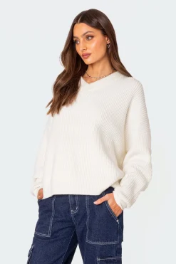 Denny Oversized V Neck Sweater