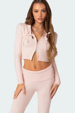 Desiree Knitted Hooded Cardigan