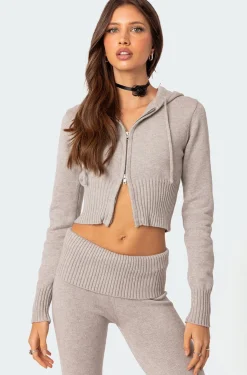 Desiree Knitted Hooded Cardigan
