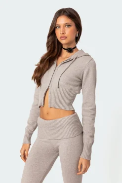 Desiree Knitted Hooded Cardigan