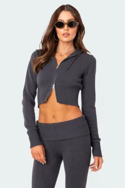 Desiree Knitted Hooded Cardigan