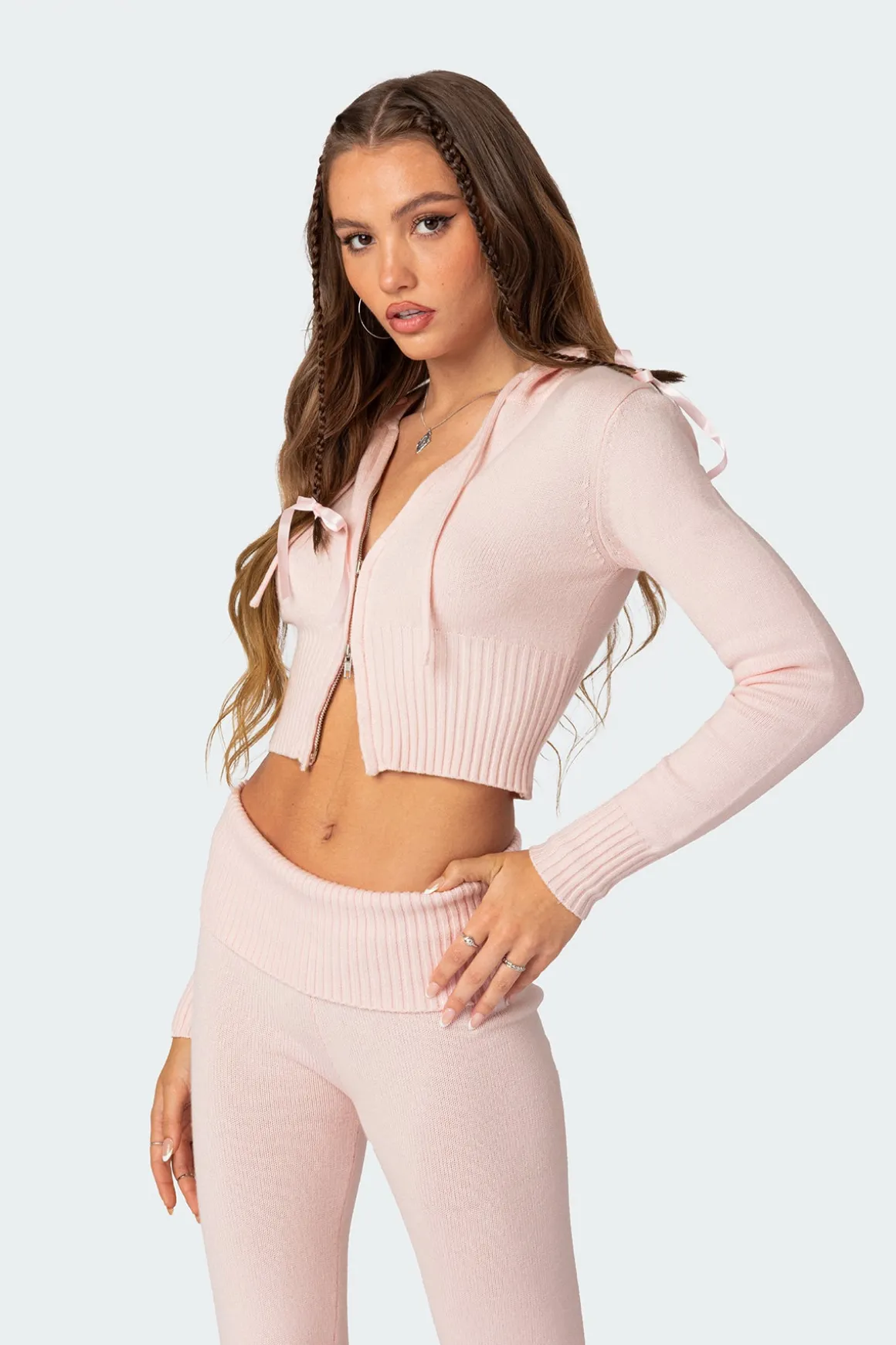Desiree Knitted Hooded Cardigan