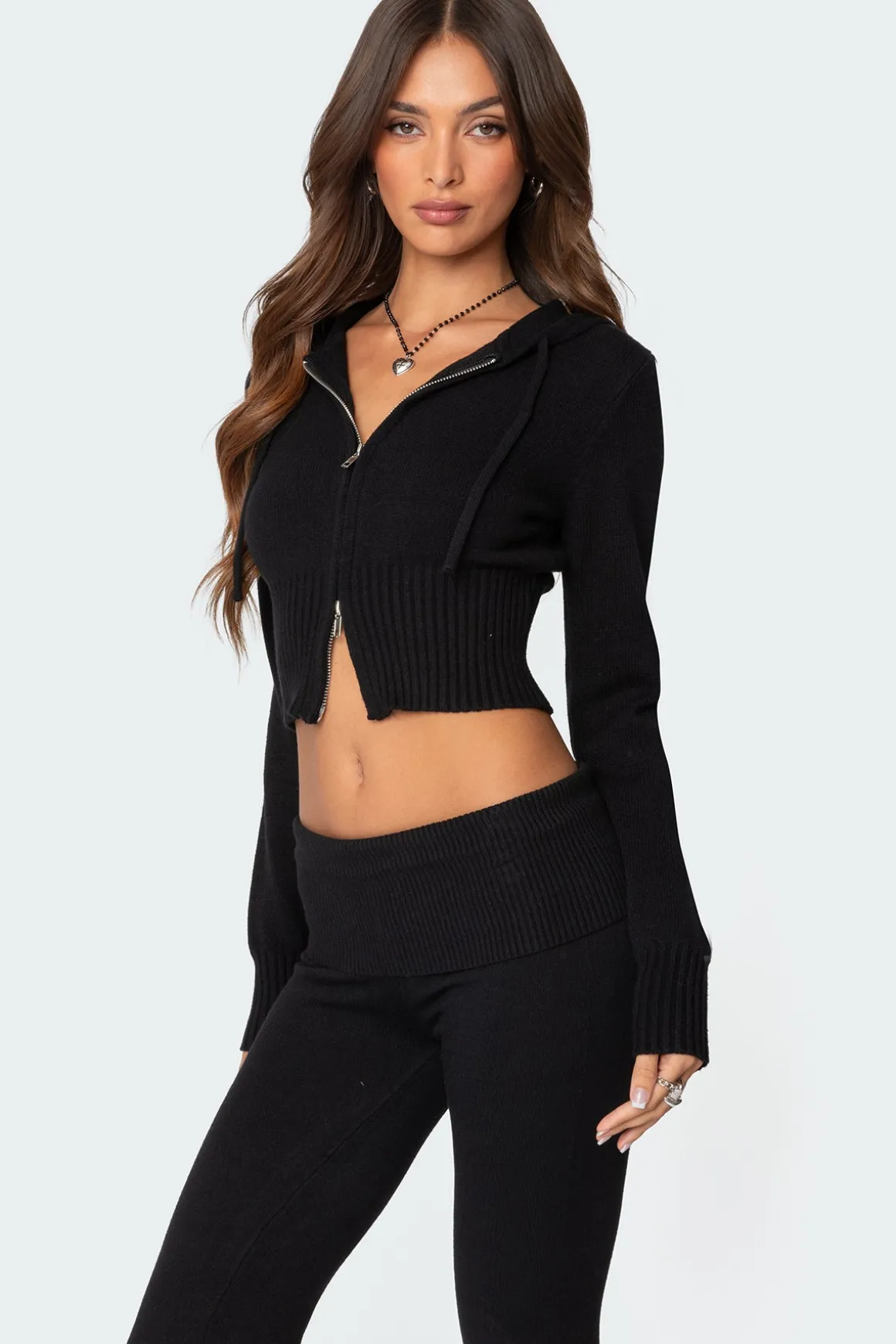 Desiree Knitted Hooded Cardigan
