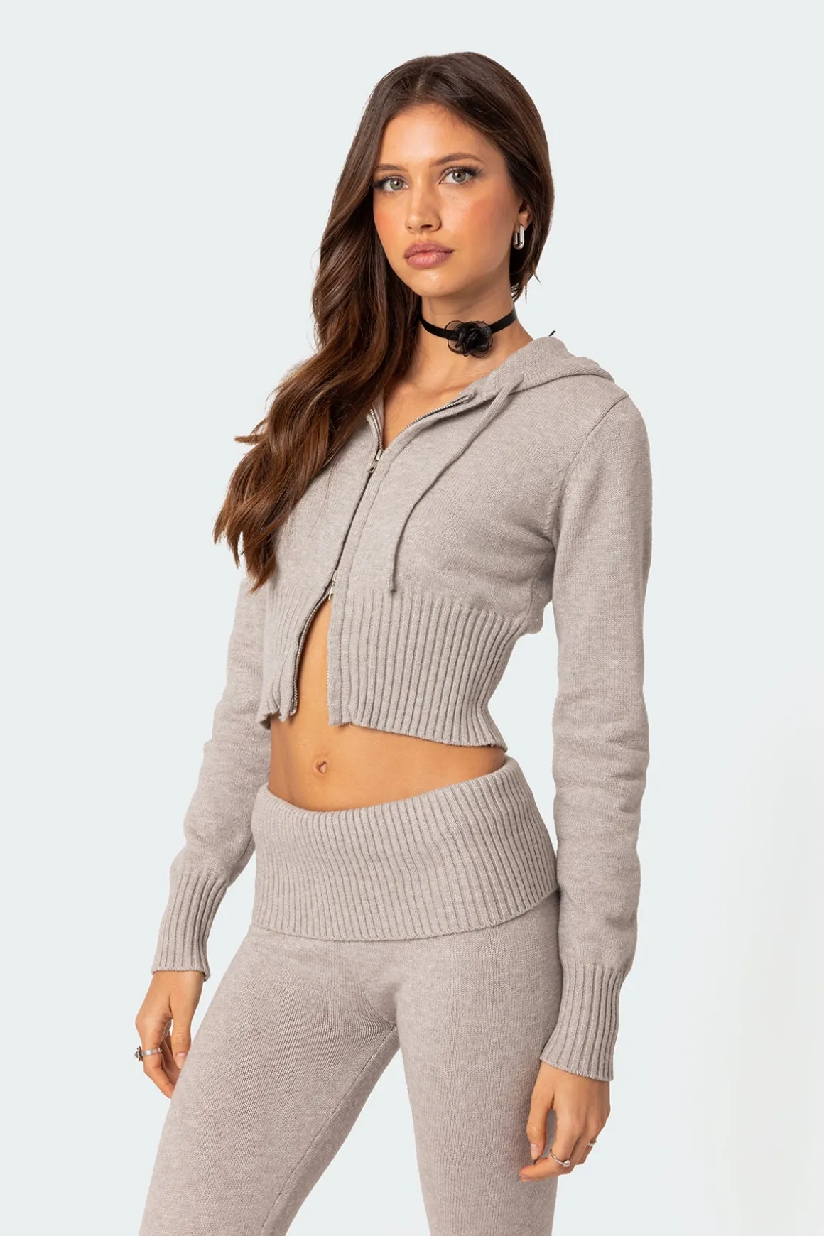 Desiree Knitted Hooded Cardigan