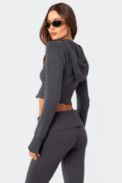 Desiree Knitted Hooded Cardigan
