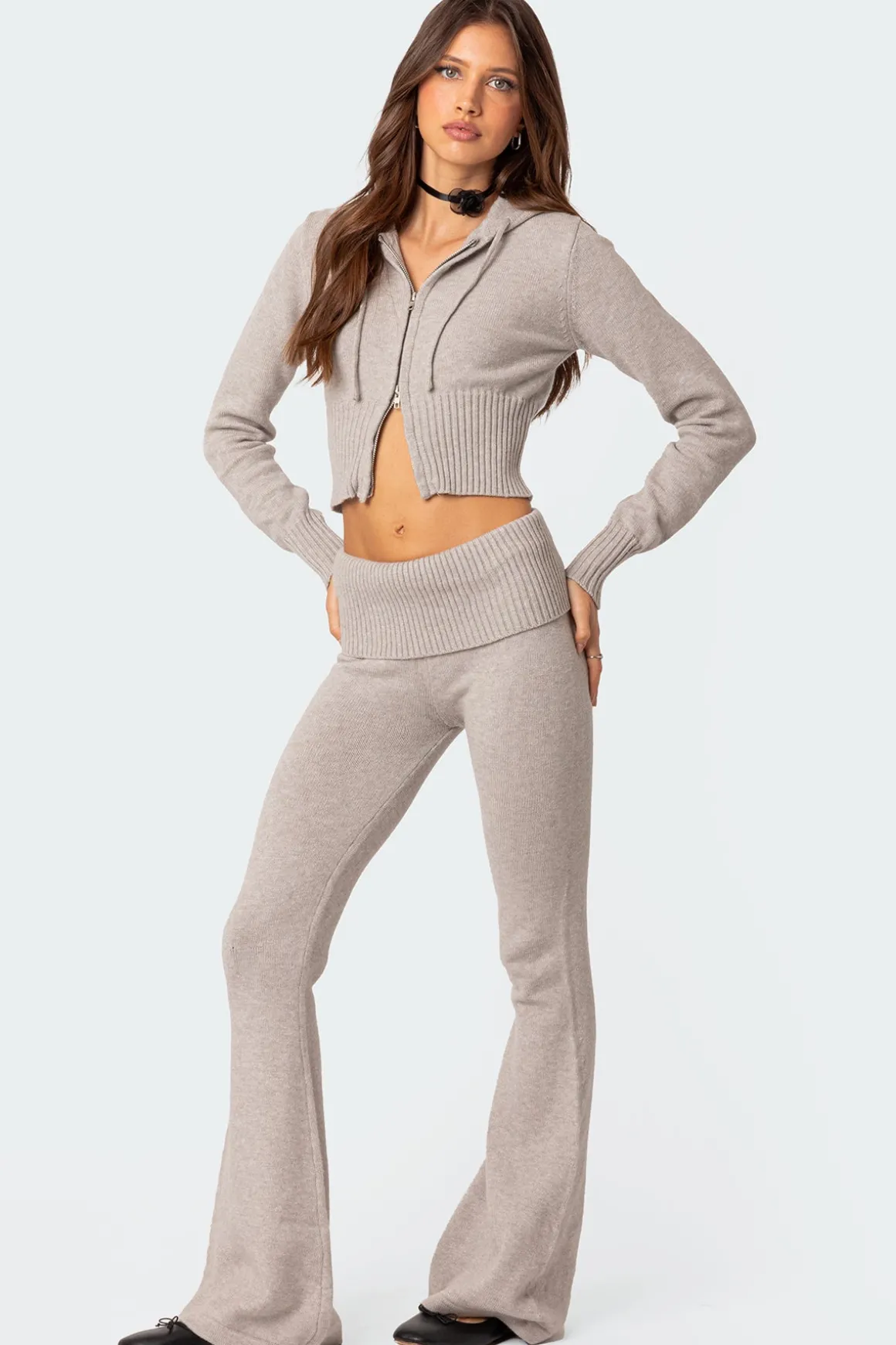 Desiree Knitted Hooded Cardigan