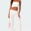 Desiree Knitted Low Rise Fold Over Pants