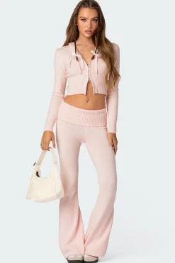 Desiree Knitted Low Rise Fold Over Pants