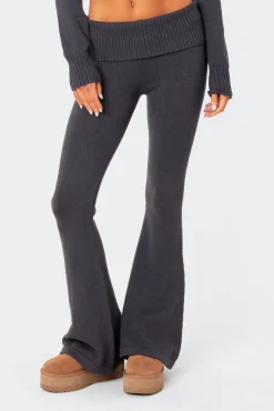 Desiree Knitted Low Rise Fold Over Pants