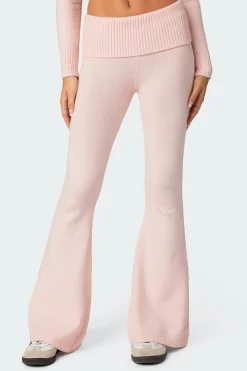 Desiree Knitted Low Rise Fold Over Pants