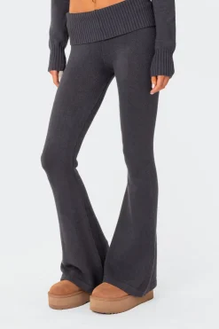 Desiree Knitted Low Rise Fold Over Pants
