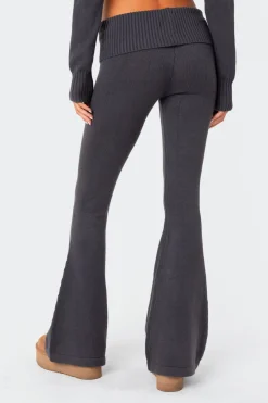 Desiree Knitted Low Rise Fold Over Pants