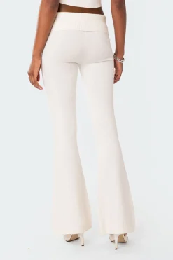 Desiree Knitted Low Rise Fold Over Pants