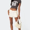 Dev Ruffle Linen Look Mini Skirt