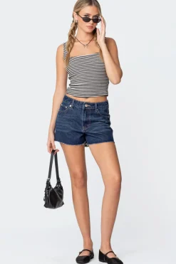 Dillan Striped Square Neck Top