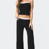 Domino Contrast Lace Trim Pants