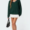 Donna Denim Pleated Mini Skort