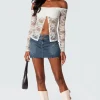 Donnie Washed Denim Mini Skirt