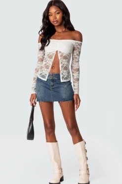 Donnie Washed Denim Mini Skirt