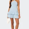 Dorit Ruffled Halter Mini Dress