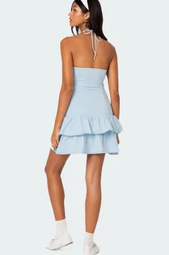 Dorit Ruffled Halter Mini Dress