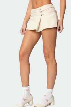 Double Belt Wrapped Mini Skort