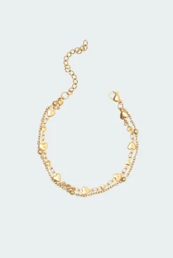 Double Chain Heart Bracelet